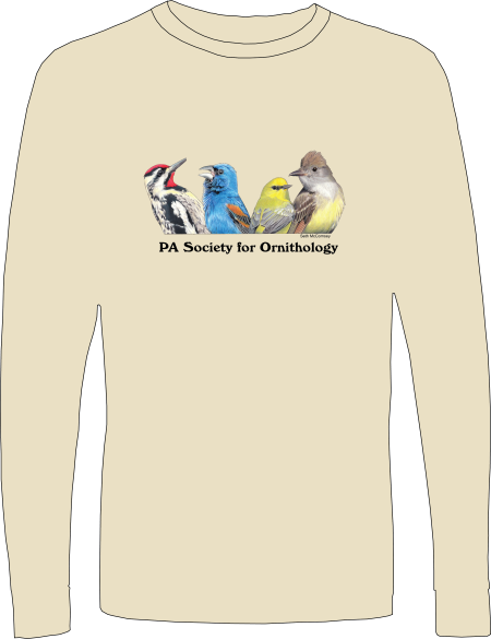 Long-sleeved T-shirt with a Passerine Medley